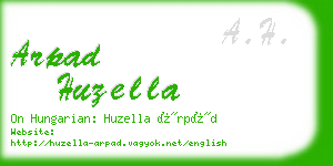 arpad huzella business card